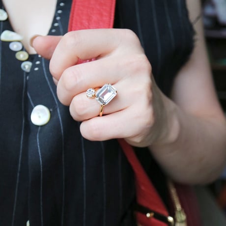 cubic mini ring(ゴールドベース)