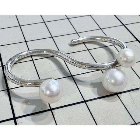 【Paw】tow finger pearl ring