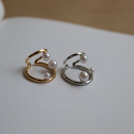 【nikori】W perl ear cuff