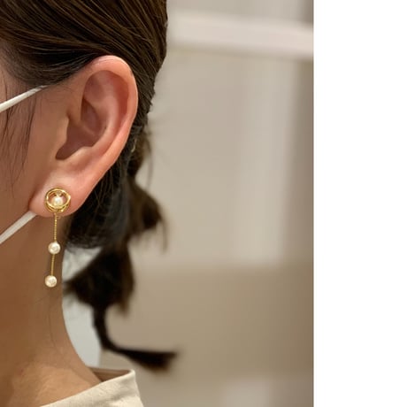 【nikori】　threepearl circle 　pierce