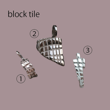【Paw】tile block  necklace top