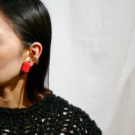 【nikori】two-tone cross ear caff