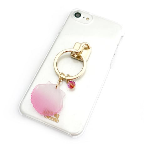 【iPhoneXR,X,XS,7-8plus,6-8対応】クリアシェルリングiPhoneケース