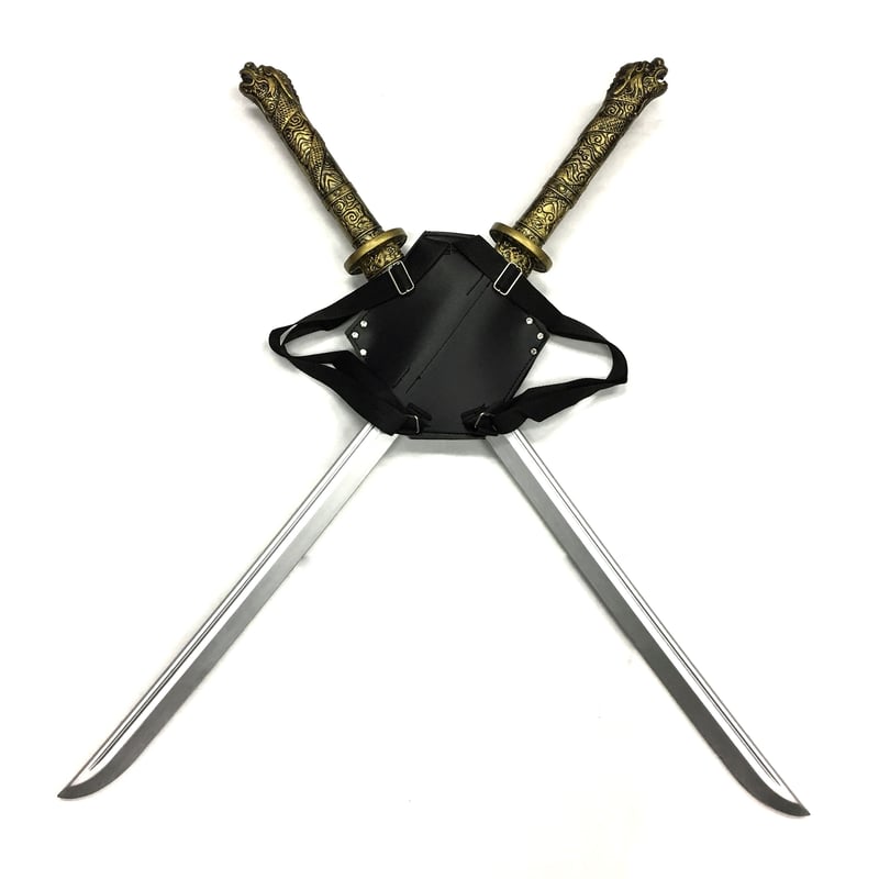 守るための剣 ウェアアントラー　SRH　3枚 クロス剣帯 2本用 レザーホルスター リュック | ジャッキーの隠れ家