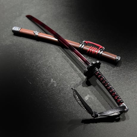 【MDD用武具】狼の日本刀・1/4スケール・約25cm・金属製スケール模型010-012