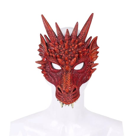【黒・紅・緑・紫・青・黄】ドラゴンマスク