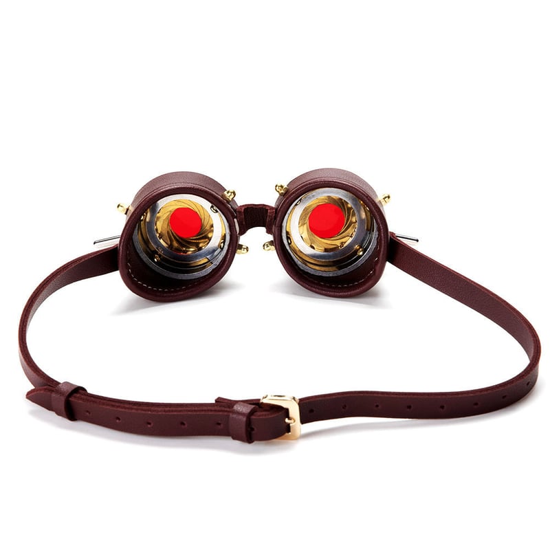 REDMOON　革製ゴーグル GEARDUKE】革と金属の紅いゴーグル | ジャッキーの隠れ家（Jacky