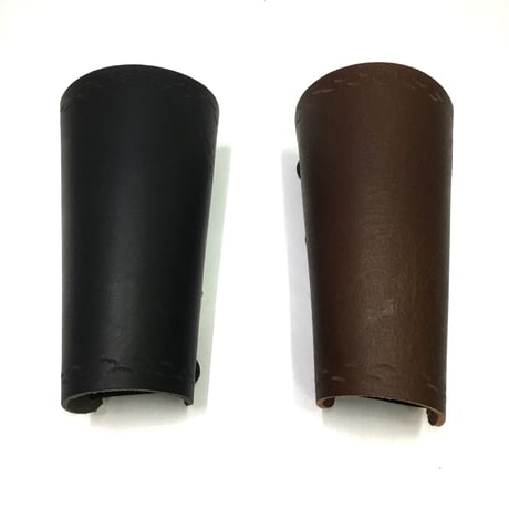 【ブラック・ブラウン】本革製篭手　leather wrist strap