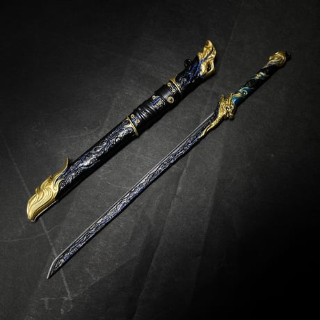 『黒金』約22㎝　長刀　金属製スケール模型
