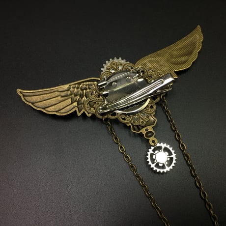 歯車の翼　金属製バッジ　胸章