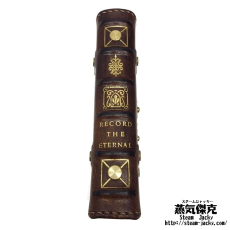 【A5サイズ】魔導書風手帳　革製ページ式ポーチ付き