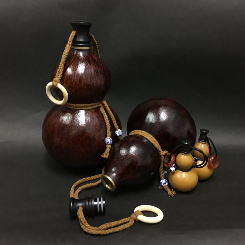 瓢箪　名人作 職人の名工逸品】お酒の瓢箪（ひょうたん）加工済み品 水筒