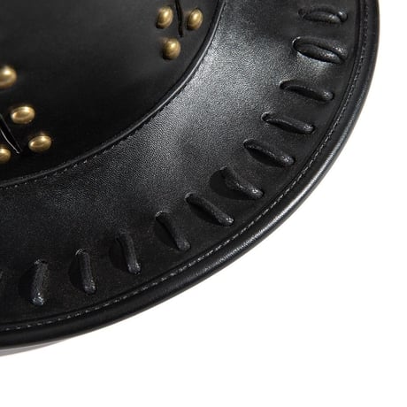 【革と釘の礼帽】ショットタイプレザーハット