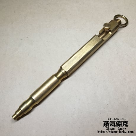 ボルトハンドルアクション（槓桿)ペン　金属製　ポーチ付きセット