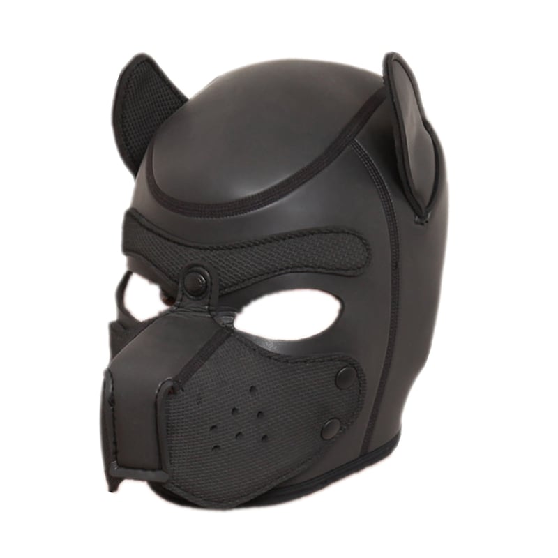 黒】犬類マスク 立体造形 軟質ネオプレン製 | ジャッキーの隠れ家