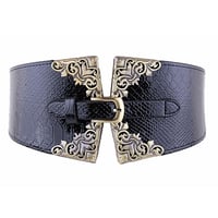 【ブラック・ブラウン。ダークブラウン】コルセットベルト