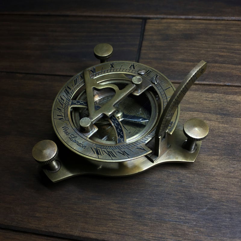 アンティーク雑貨】高質感 導きの日時計＆コンパス | ジャッキーの