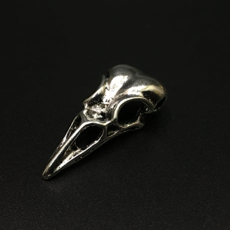 【5点セット】鳥類頭蓋骨風素材　31.9ｍｍ　ｘ　14.4ｍｍ　ｘ　9.7ｍｍ　金属製ハンドメイドパーツ