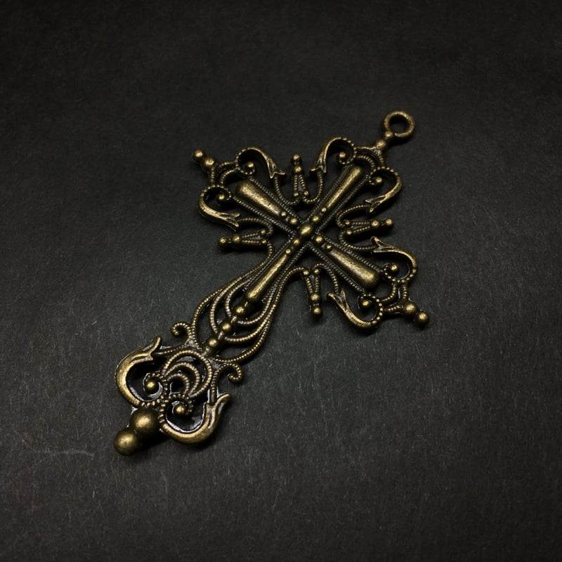 十字架　スリーブ 銅色の十字架』金属素材 63mm | ジャッキーの隠れ家（Jacky