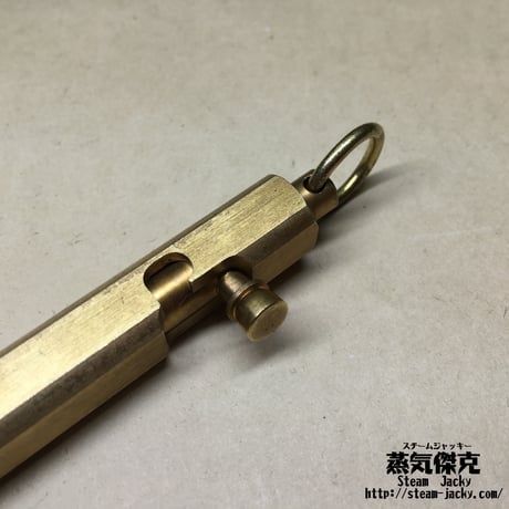 ボルトハンドルアクション（槓桿)ペン　金属製　ポーチ付きセット
