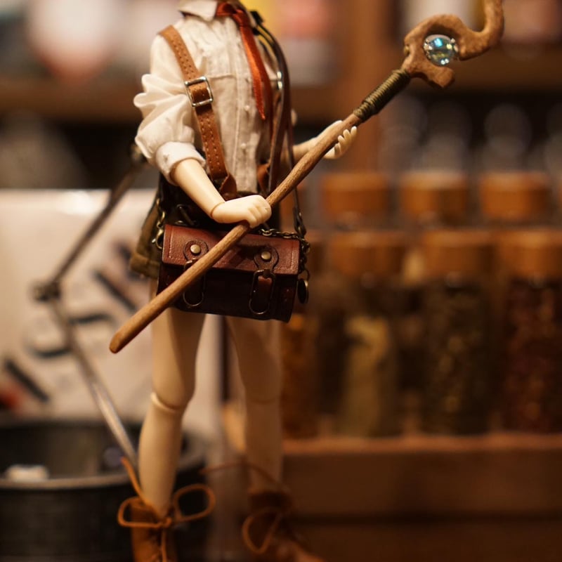 ドールアイテム】本革製筒型鞄 | ジャッキーの隠れ家（Jacky