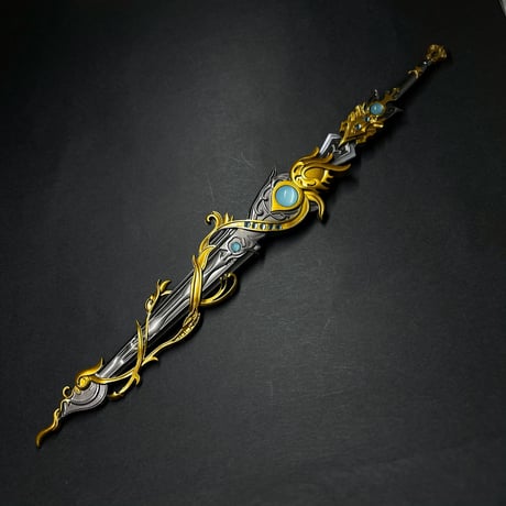 『剣胆琴心』本体20cm・鞘18cm　スケール金属製模型