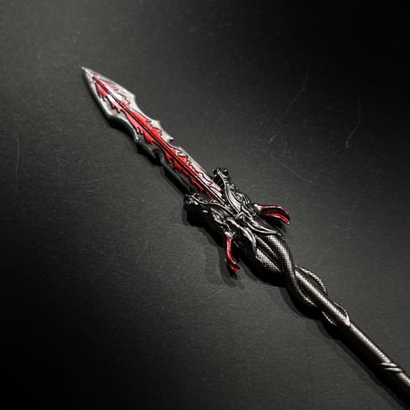 『戦槍・黒龍長槍』約22㎝　金属製スケール模型