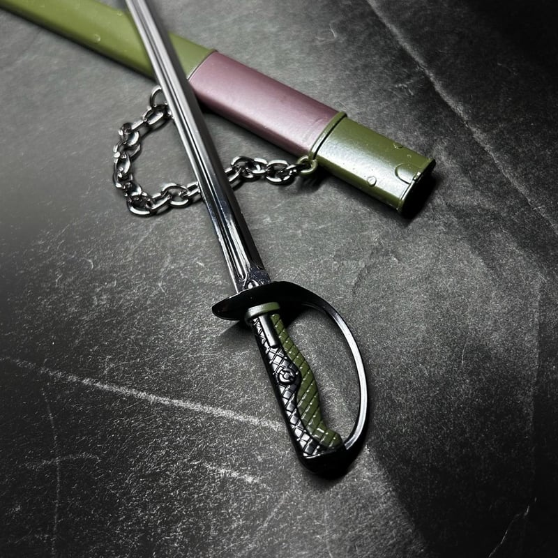 (J-5096)US．ＡＲＭＹ士官候補生訓練用サーベル　レア　(模造刀、安全品) 騎馬軍刀』約22㎝ サーベル 金属製スケール模型 | ジャッキーの隠れ家