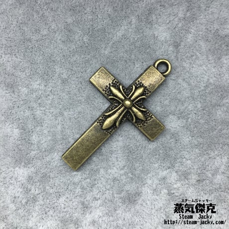 『銅十字』２点セット　金属素材　縦5ｃｍ　x　横3ｍｍ