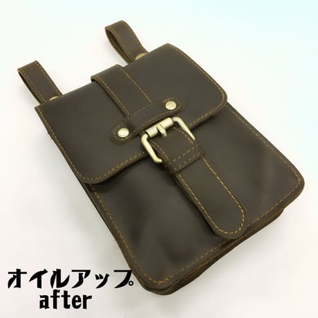 【牛革】ウエストポーチ　バッグ ヒップバッグ ガジェットポーチ ベルトポーチ　腰袋　牛革製　コスプレアイテム　スチームパンク　ファンタジー　世紀末