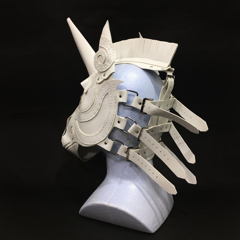 ジャギ 仮面 一角獣の革製仮面』 白 | ジャッキーの隠れ家（Jacky'sHideout）