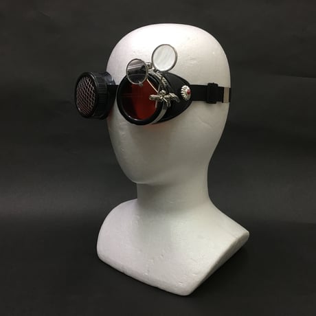 拡大鏡付き赤いゴーグル
