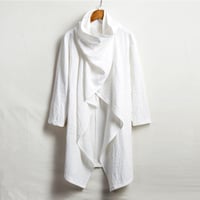 【ホワイト】冒険者の古びたポンチョ（袖付き）