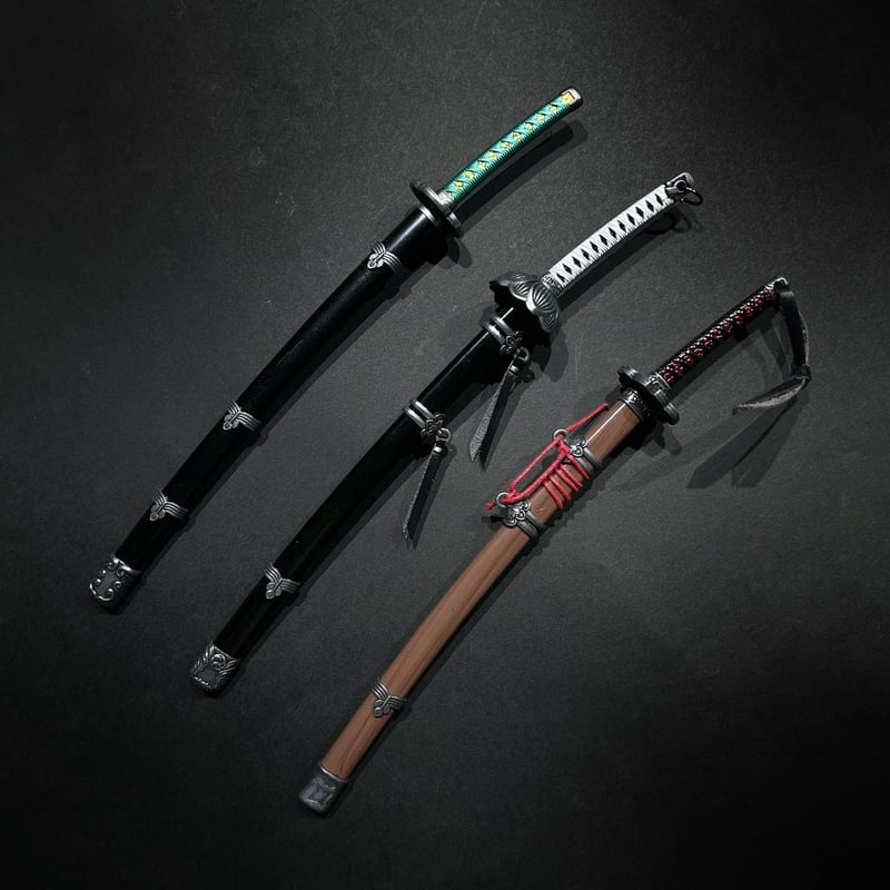 MDD用武具】狼の日本刀・1/4スケール・約25cm・金属製スケール