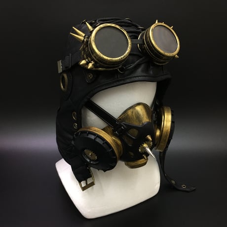 飛行帽風レザー製帽子