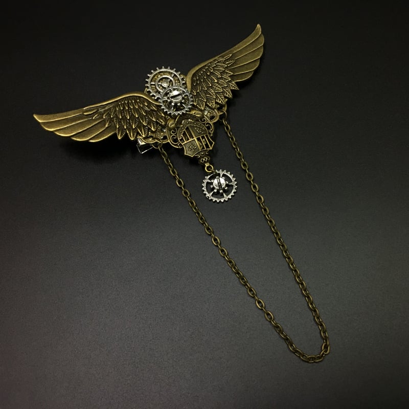 歯車の翼 金属製バッジ 胸章 | ジャッキーの隠れ家（Jacky'sHideout）