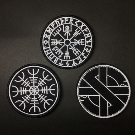 ヴァイキング　ルーン文字風　ベルクロワッペン 　３点セット
