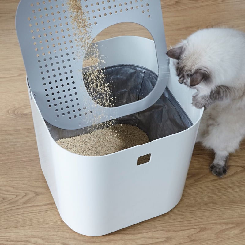 Modkatモデキャットリターボックス　グレー　専用リユーザブルライナー8個付き Modkatモデキャットリターボックス グレー 専用リユーザブルライナー8