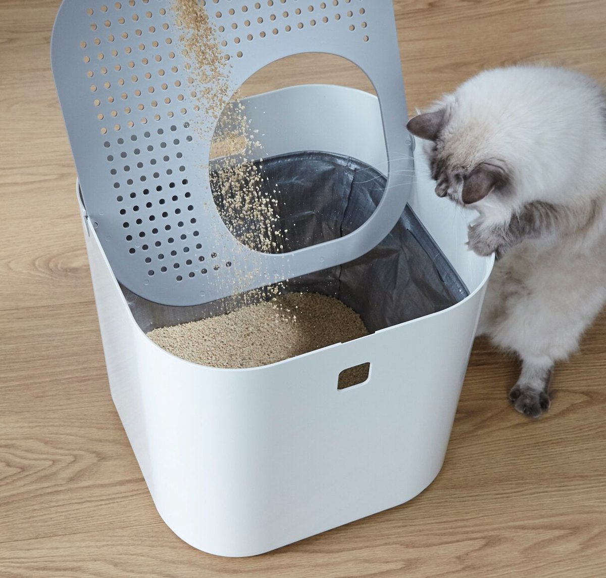 Modkatモデキャットリターボックス　グレー　専用リユーザブルライナー8個付き Modkatモデキャットリターボックス グレー 専用リユーザブル