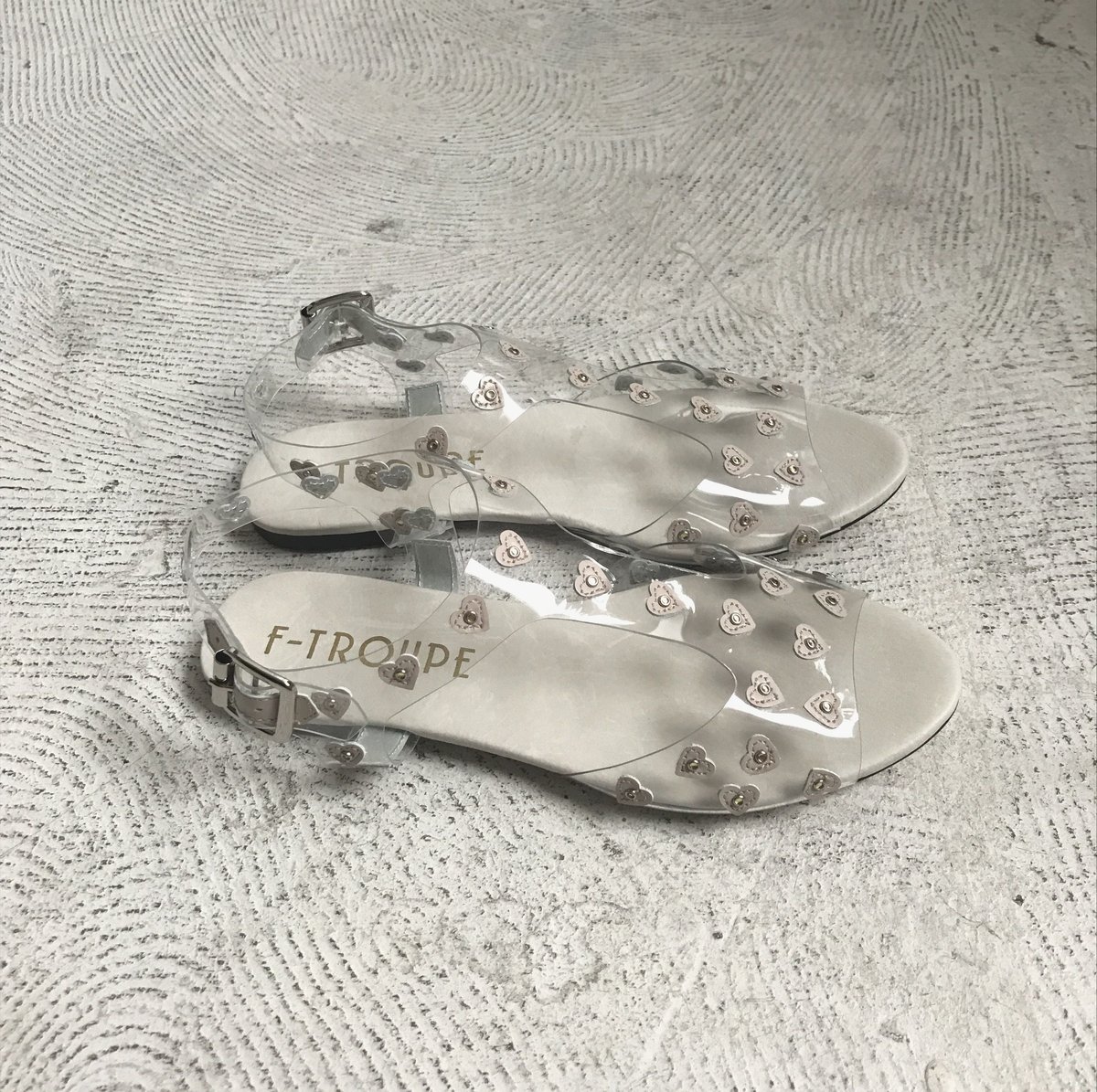 F-TROUPE fur sandal ファー スタッズ PVC サンダル