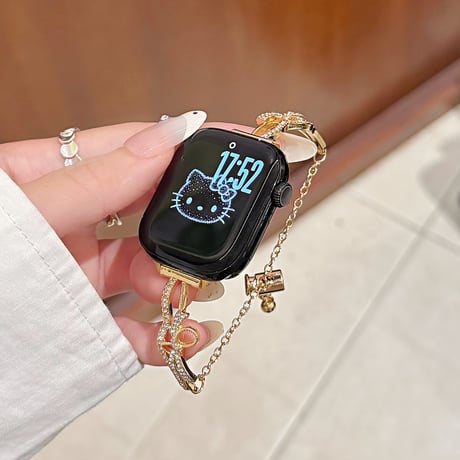 ダイヤリボン  AppleWatchバンド メタル AppleWatchベルト Series 11/10/9/8 SE3/2  Ultra3/2/1 高級感高品質 夏に人気[M6299]