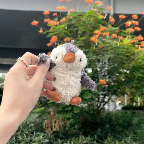 ペンギンぬいぐるみ Airpods 4/3ケース かわいい エアーポッズプロ２/１ケース 柔らかい 手さわりいい ギフトに最適[M4712]