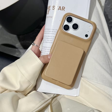 スタンド付ミラー iPhone17pro/17ケース 革製 メイク直し鏡付 iPhone16ProMax/15/14カバー 耐衝撃 多機能[M6032]