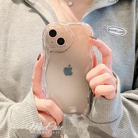 グレー/パープル iphone13/14ケース  高透明グラデーション アイフォン12pro/11カバー  お揃い 耐衝撃 男女向け プレゼントにおすすめ[M2977]