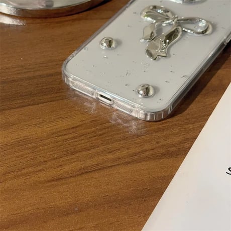 高級感リボン iPhone15/15proカバー 女子力高いiPhone14Pro/13promax/12ケース かわいい 綺麗[M4455]