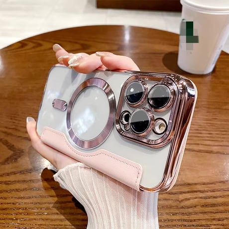 手帳型 iPhone16Pro/16ProMaxケース ICカード収納 レザーiPhone15Pro/14plus/13カバー magsafe対応 レンズカバー [M4625]