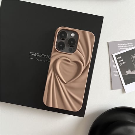 凹凸ハート iPhone14/15proケース ファッションアイフォン13/12proカバー  シック シンプル[M3494]