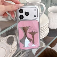 花瓶ミラー iPhone17Pro/17ケース メッキ iPhone16ProMax/15Pro/14ケース 耐久性に優れる 便利人気品[M6540]