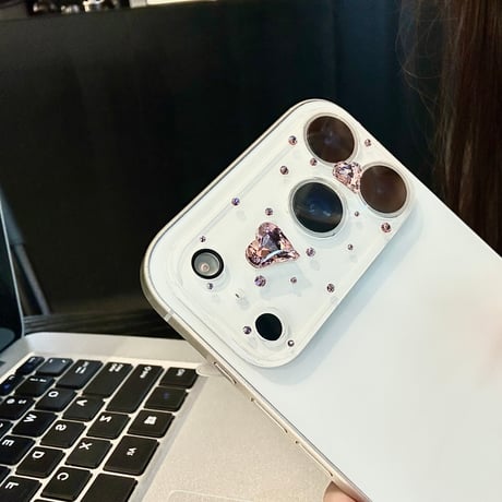 ダイヤカメラカバー iPhone17 iPhone17Pro iPhone17ProMax ガラス保護フィルム キラキラ おしゃれ きれい 人気[M6069]