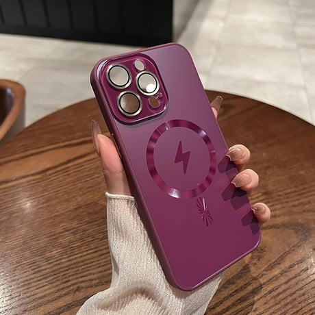 MagSafe対応 iPhone15Pro/15ProMaxケース 指紋防止 耐衝撃 iPhone14/13/12proケース レンズ保護 丈夫耐久性[M3879]